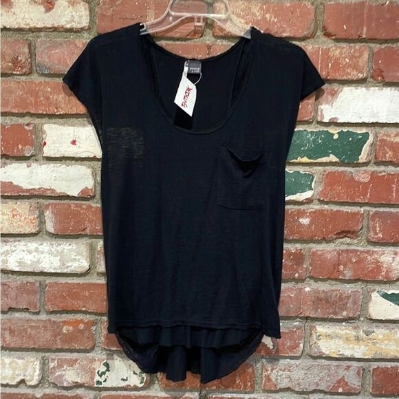 Urban Outfitters Black Slouchy Short Sleeve Pocket Tee - Picture 1 of 5
